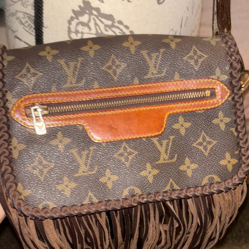 Louis Vuitton Brown Monogram Fringe Crossbody Bag